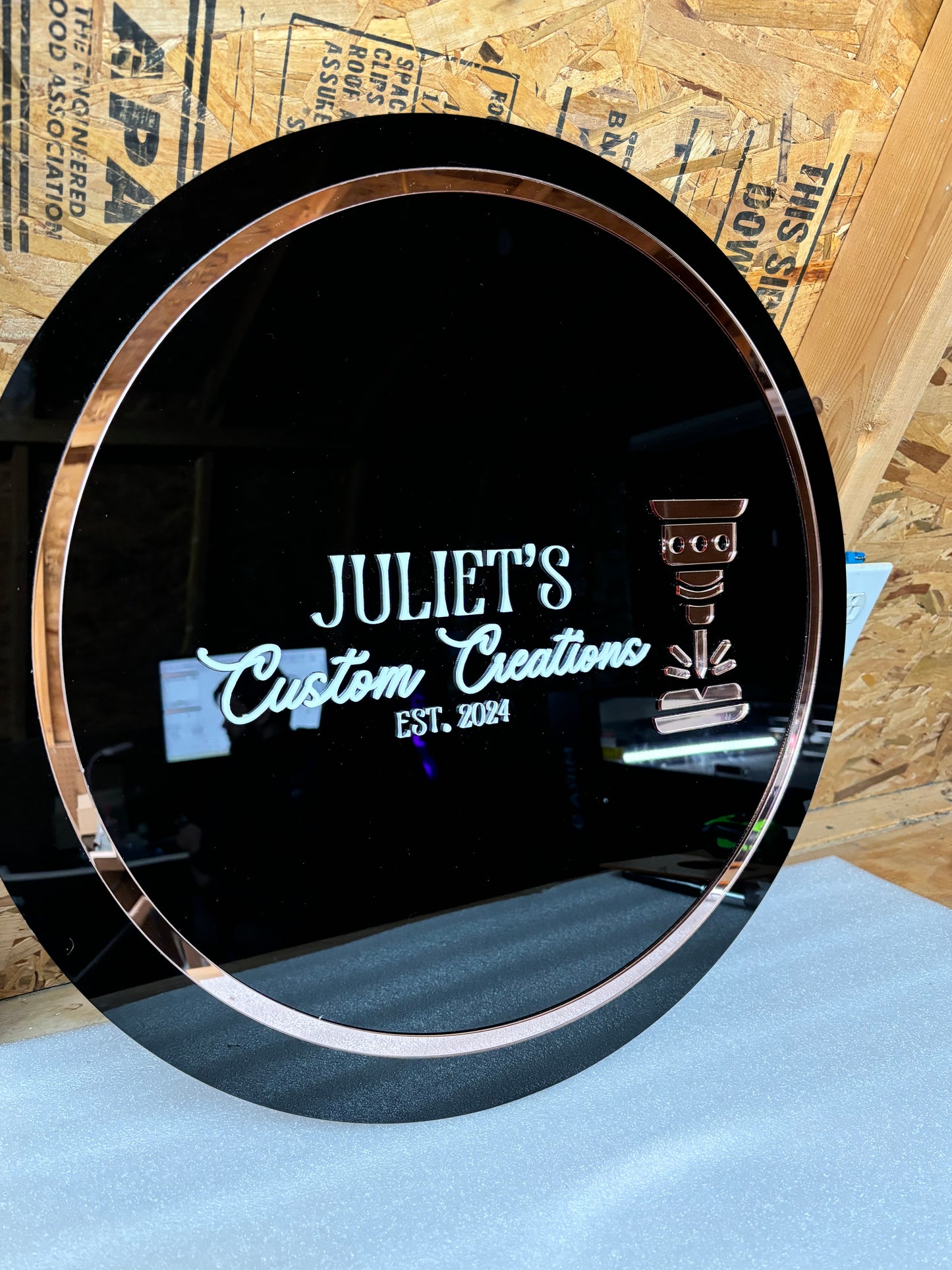 Round Business Sign
