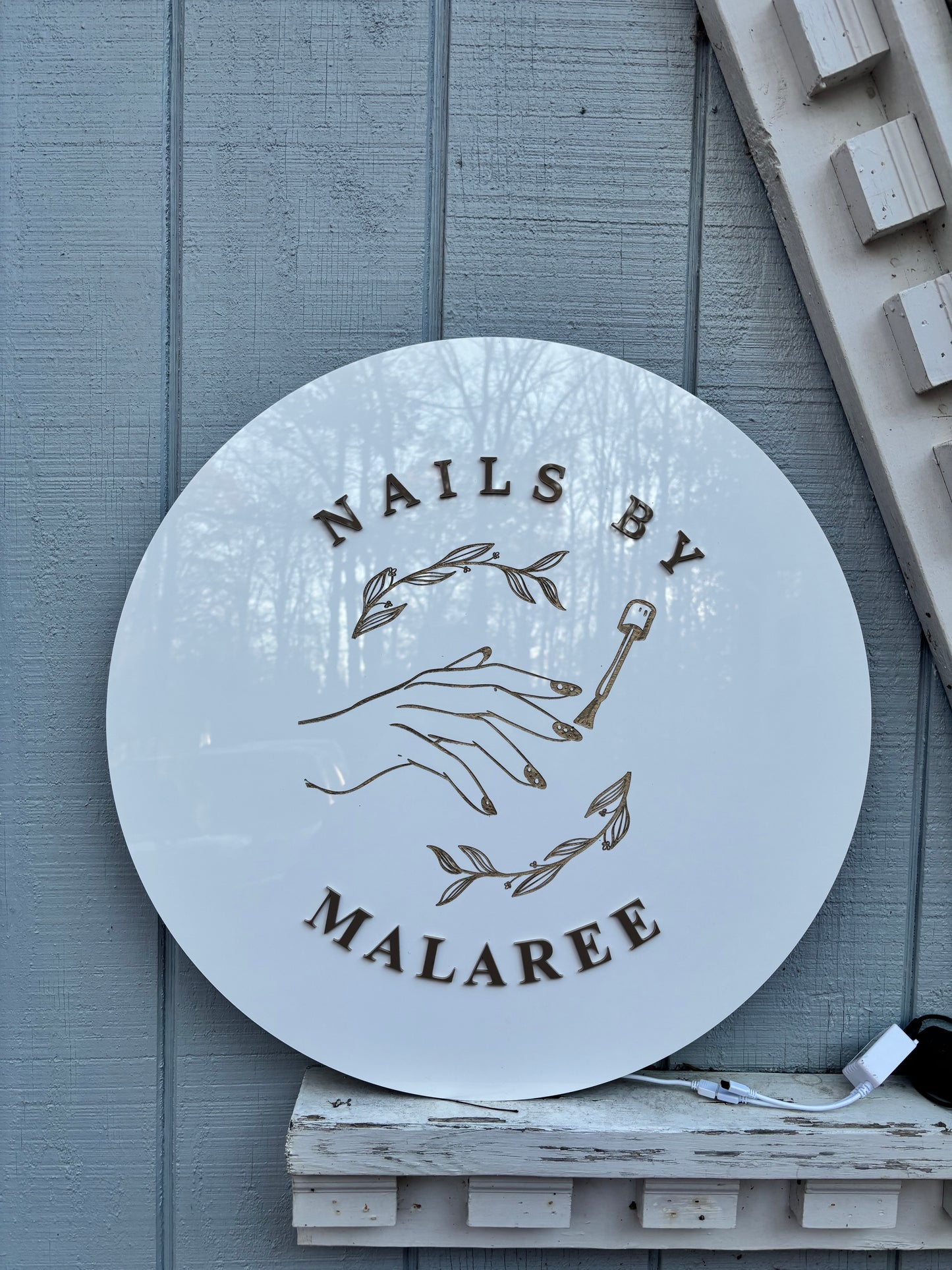 Round Business Sign