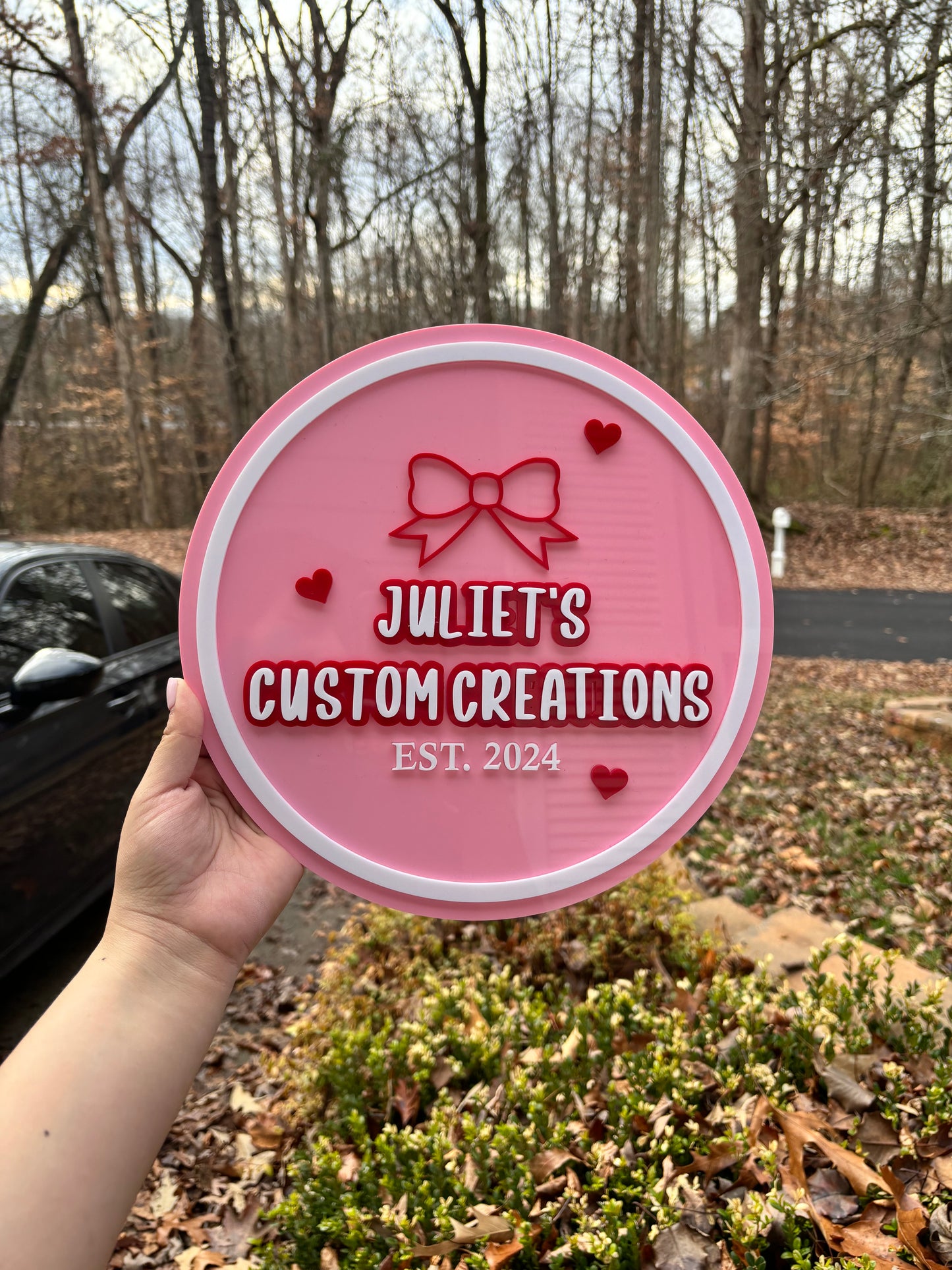 Round Business Sign