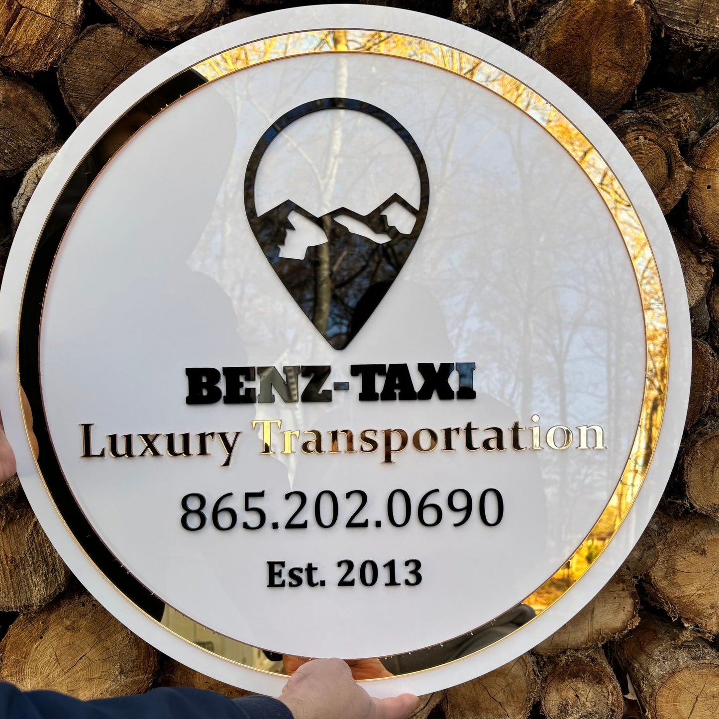 Round Business Sign